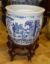 Picture of Cache-pot - Vaso blu figurativo 
